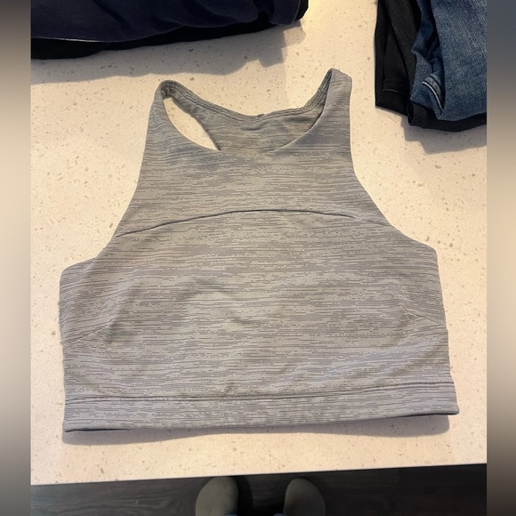 Outdoor Voices Techsweat Move Free Crop Top Sports Bra Gray Large - Picture 1 of 7